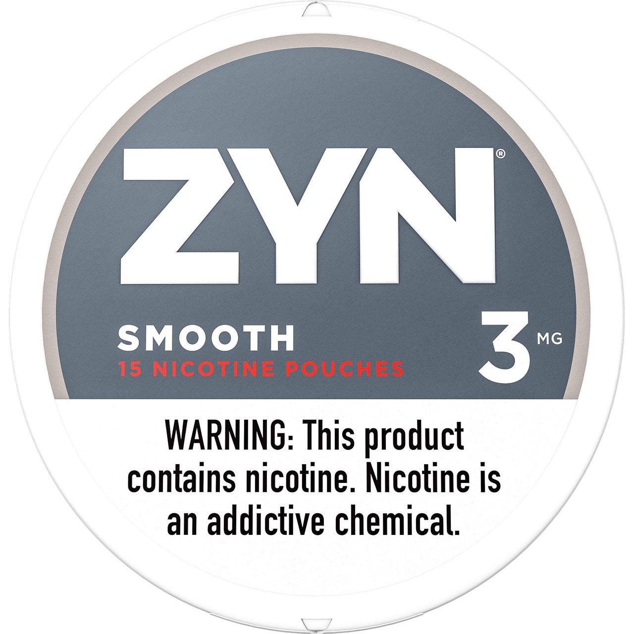 ZYN Smooth Nicotine Pouches 3mg - 5 Cans (15 Pouches Each) - Image 1