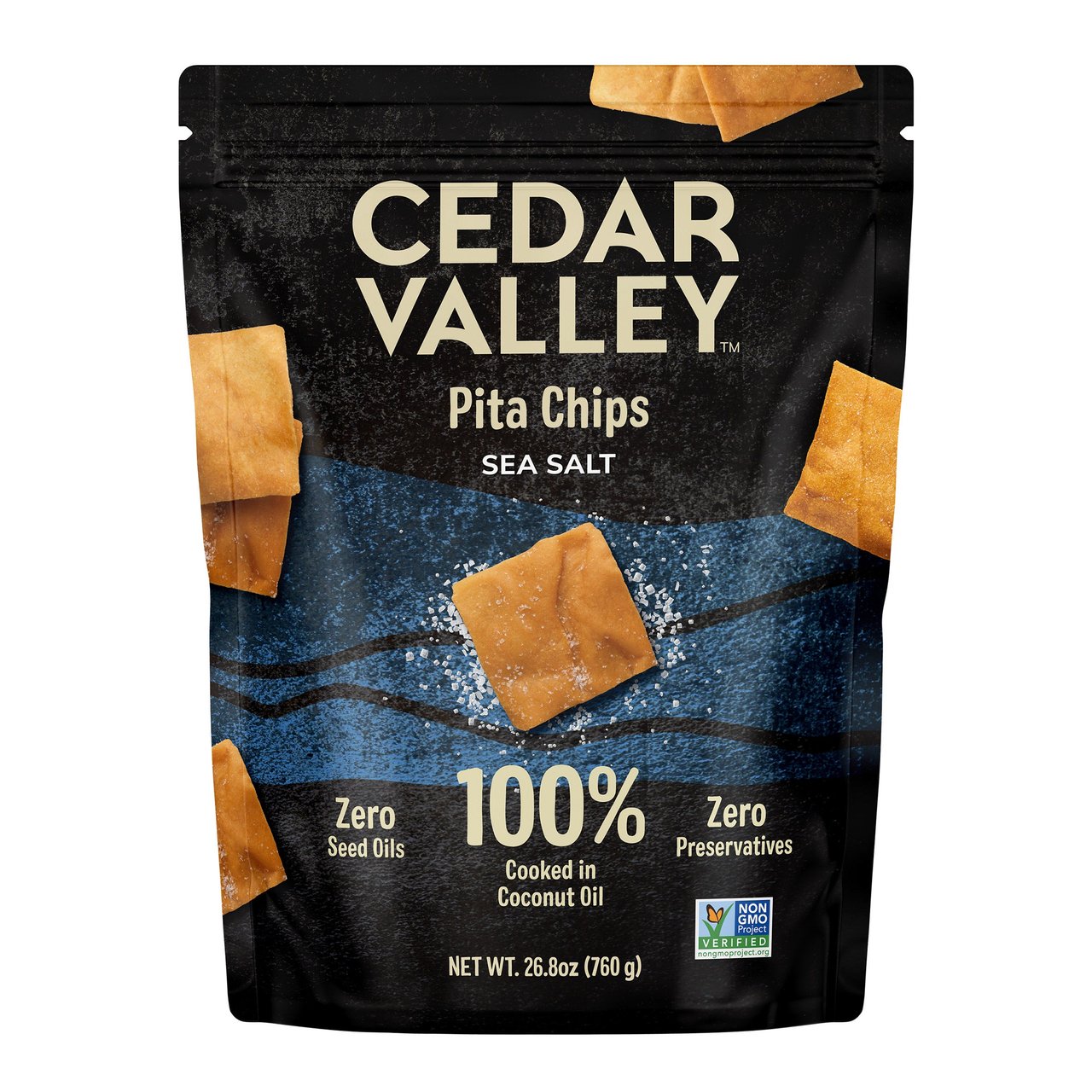 Cedar Valley Sea Salt Pita Chips 26.8 oz - Image 1