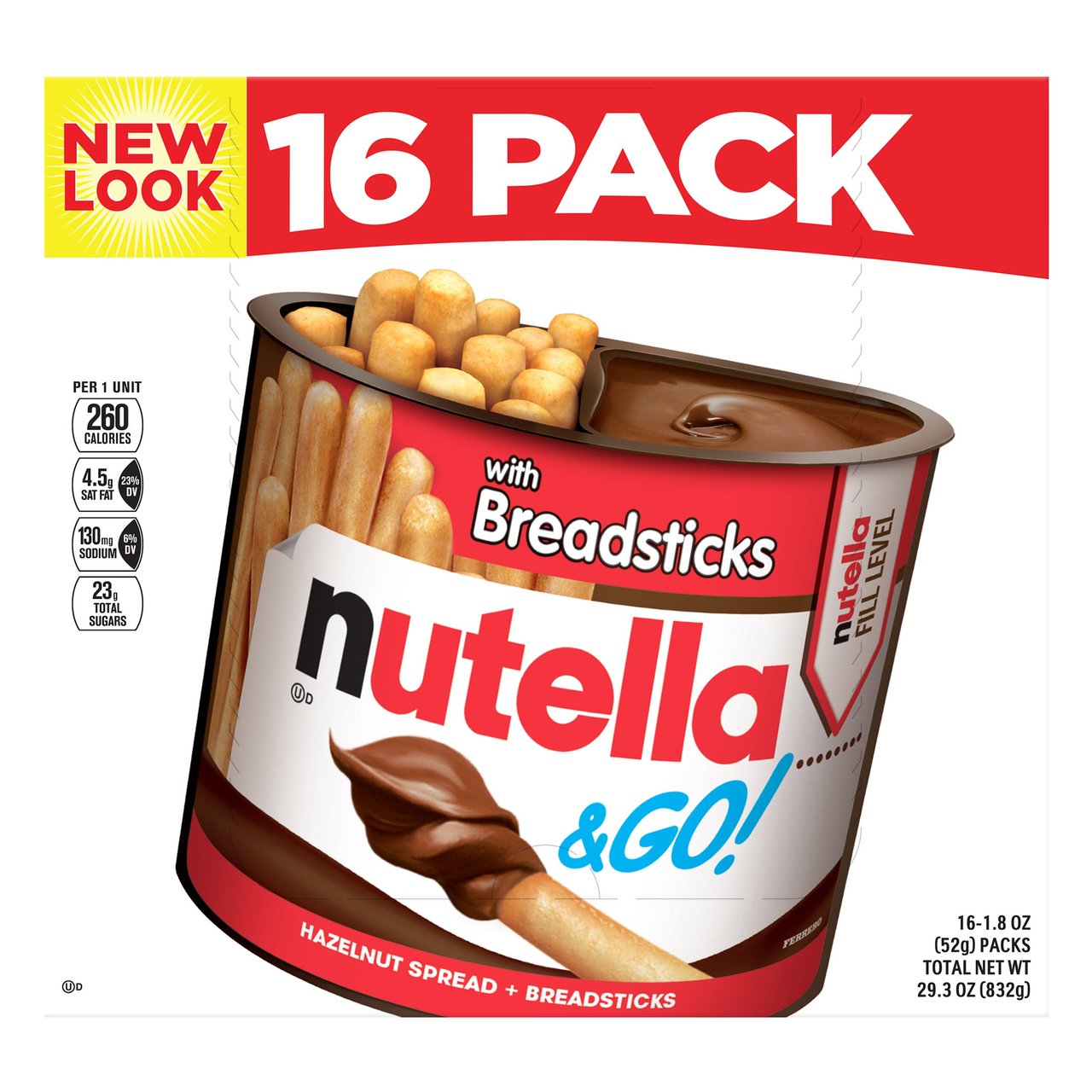 Ferrero Nutella & GO! 16/1.8 Ounce Cups - Image 1
