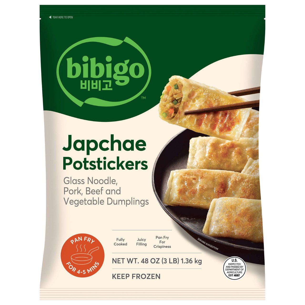 Bibigo Japchae Crispy Potstickers, 3 lbs - Image 1