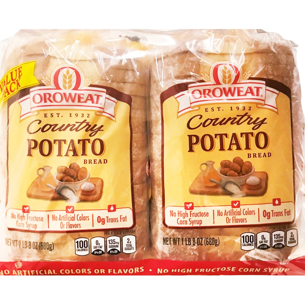 Oroweat Country Potato Bread, 2 - 32 Ounce Loaves - Image 1