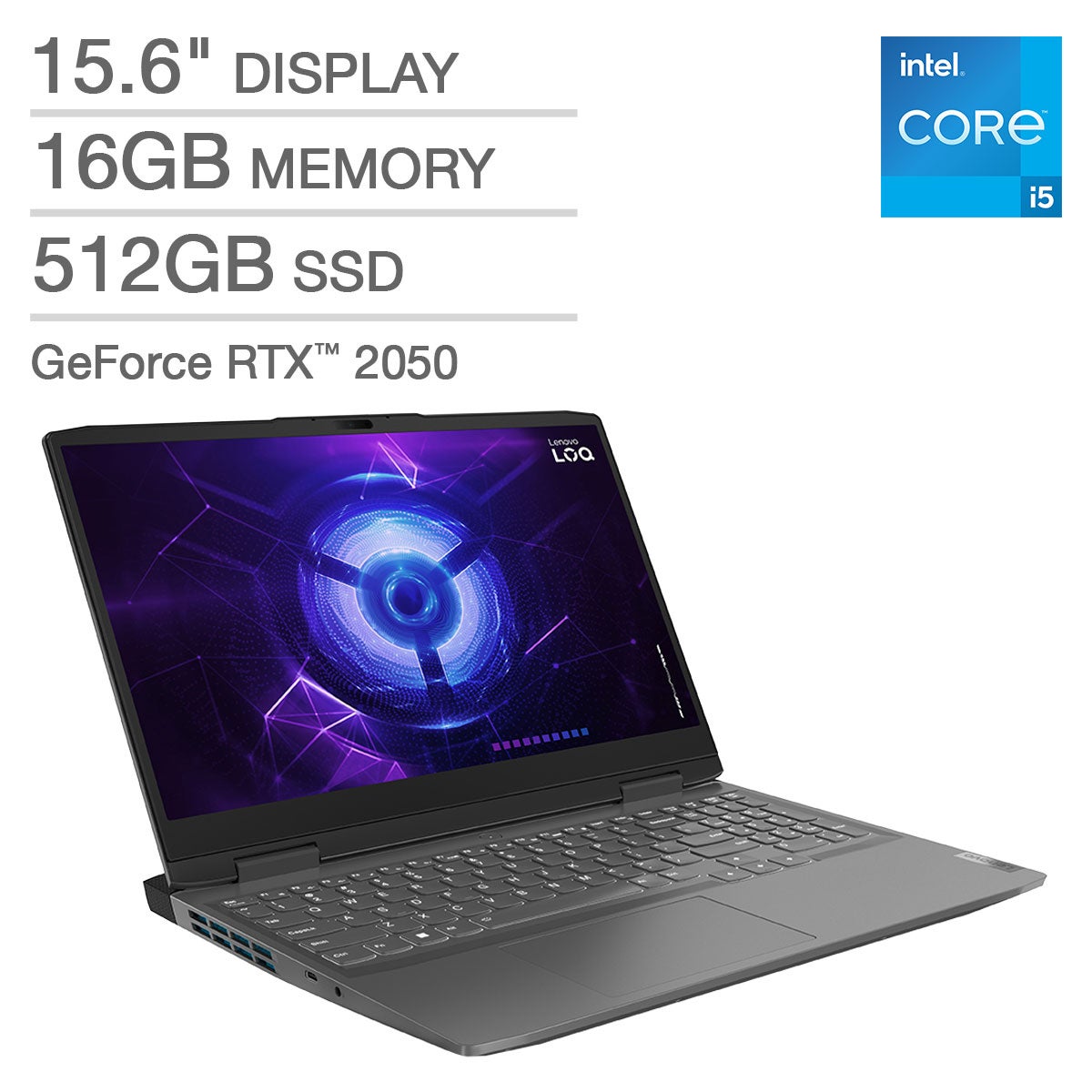 Lenovo LOQ 15.6" Gaming Laptop with NVIDIA GeForce RTX 2050