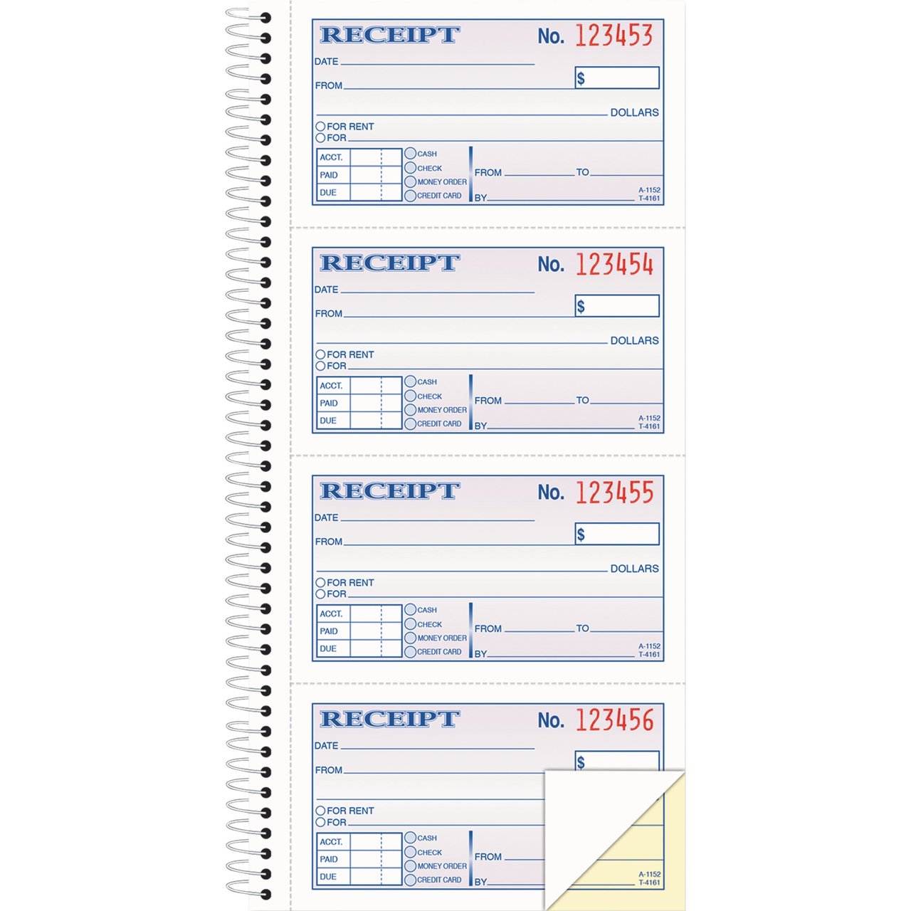 Adams Rent Receipt Book ABFSC1152KT, 400 Count