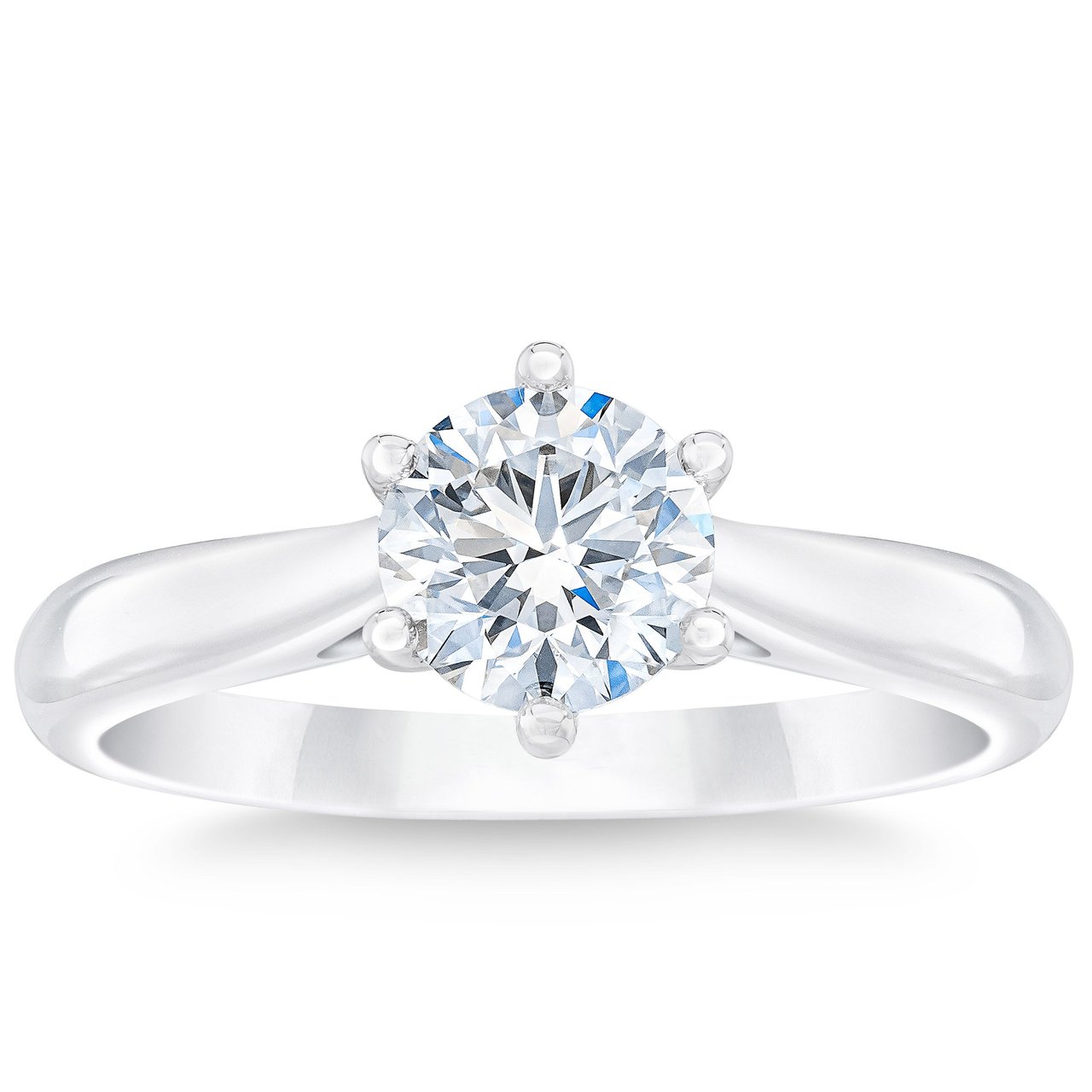 1.40 CT Round Brilliant Platinum Solitaire Ring, VVS2 "I" Color - Image 1