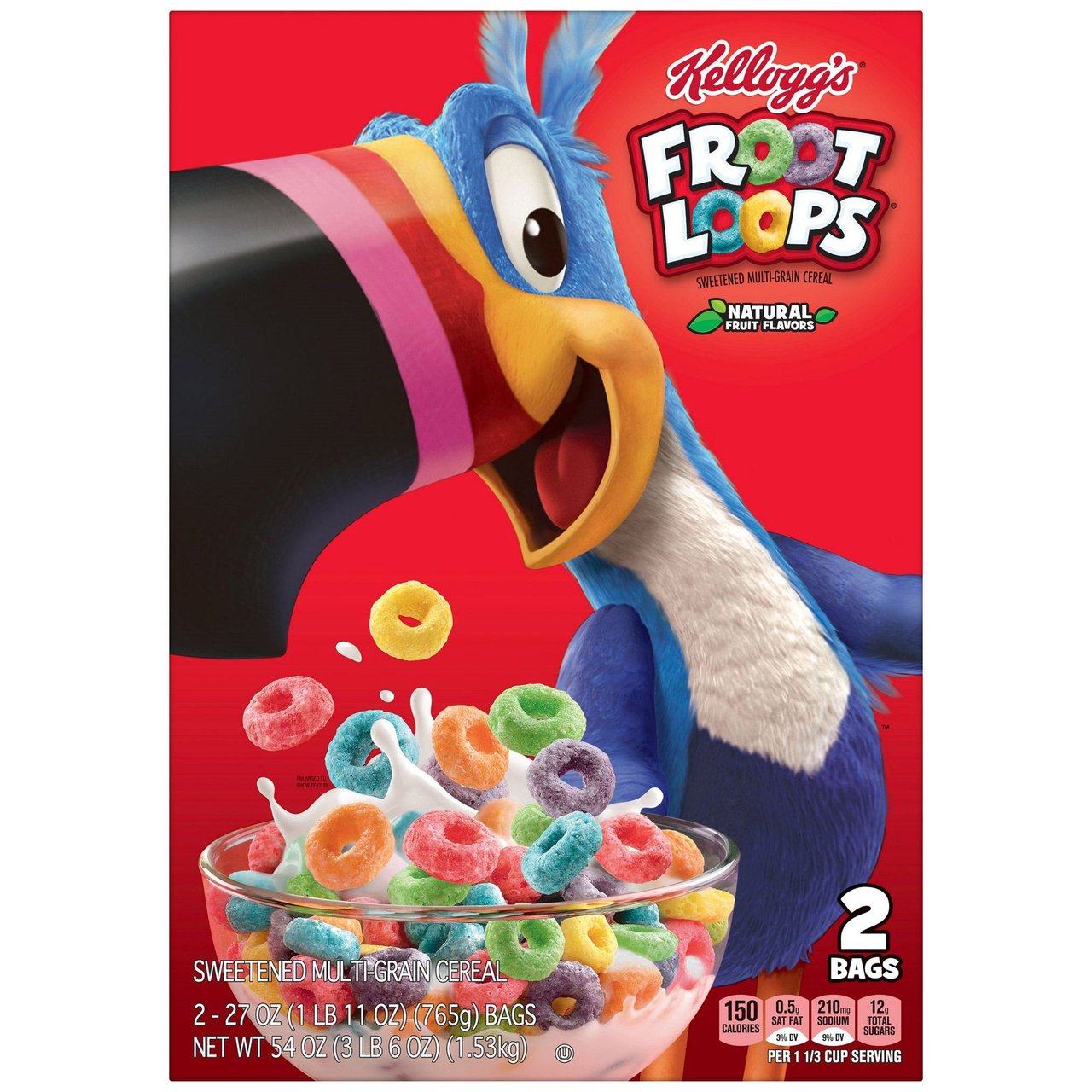 Kellogg's Froot Loops 54 oz (3.375 lbs)