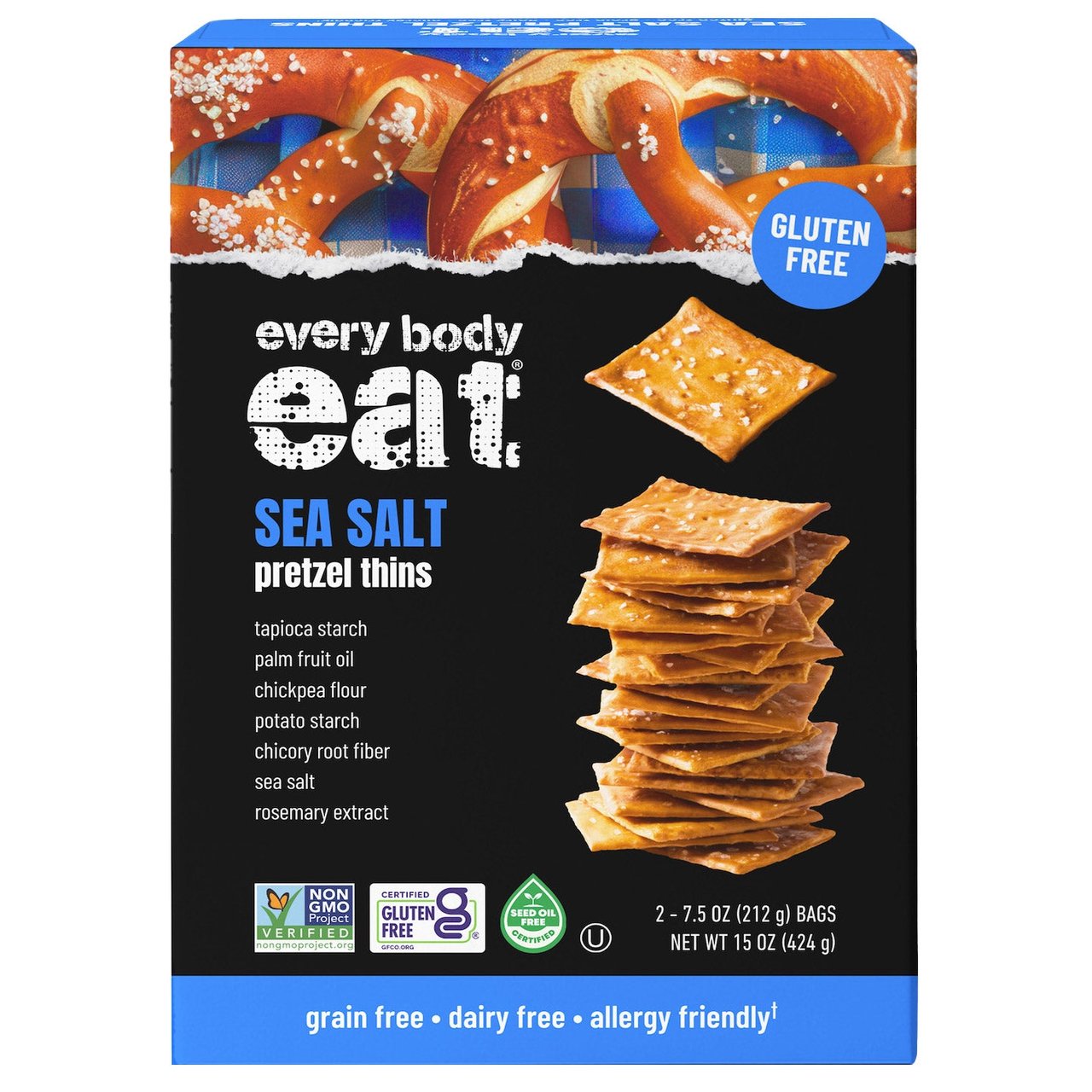 Every Body Eat Sea Salt Pretzel Thins 16 oz - Image 1