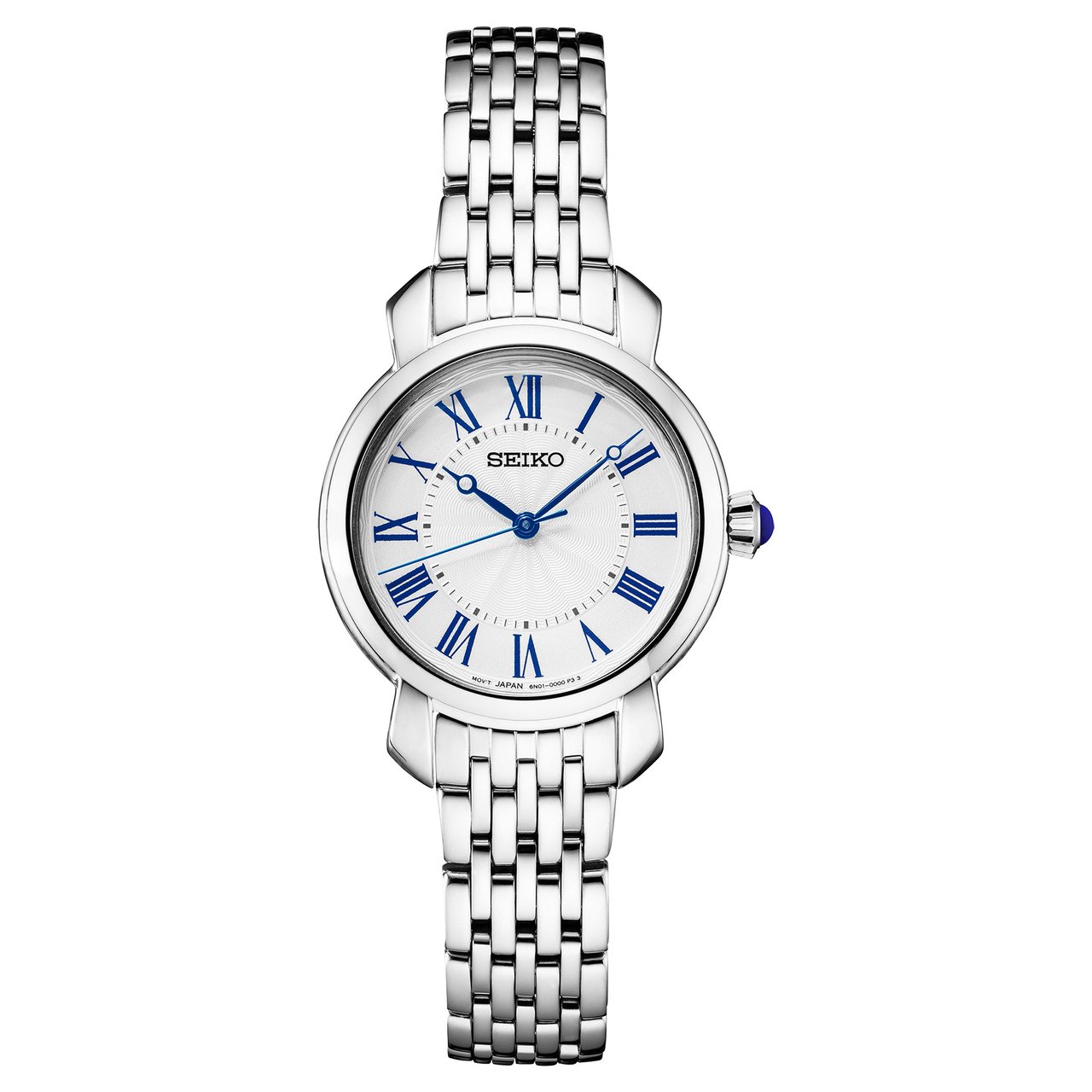 Seiko Roman Numeral Silver Dial 50M Ladies Quartz Watch - Image 1