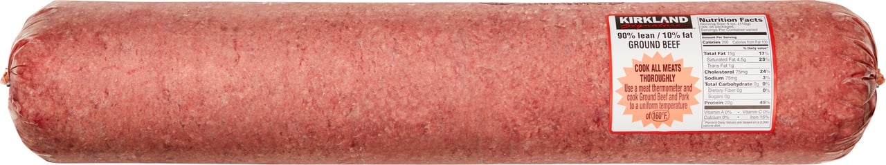 Extra Lean Ground Beef 90% Lean/10% Fat Vacuum Packaged Per Lb - Image 1