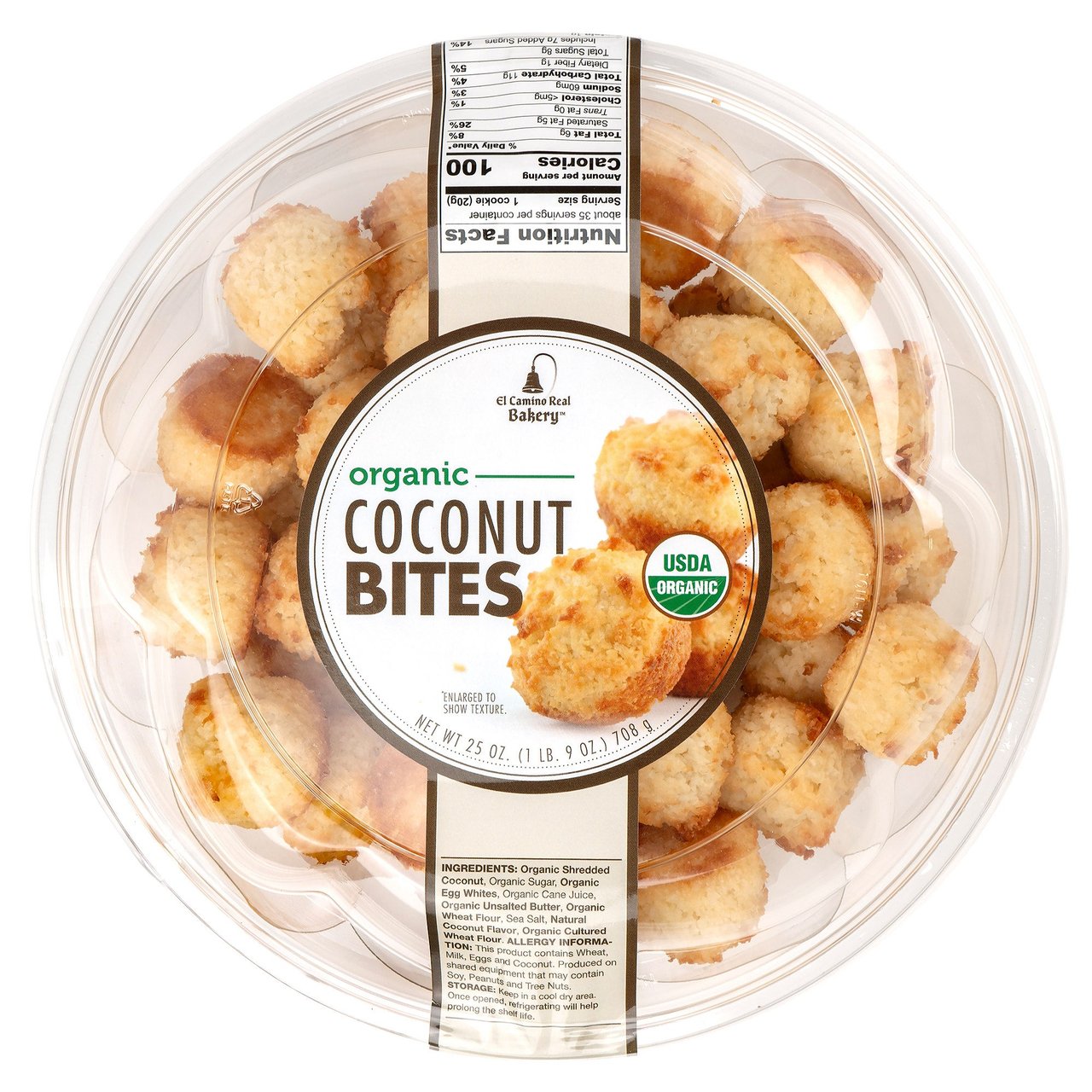 El Camino Real Bakery Organic Coconut Bites 25 oz (1.56 lbs) - Image 1