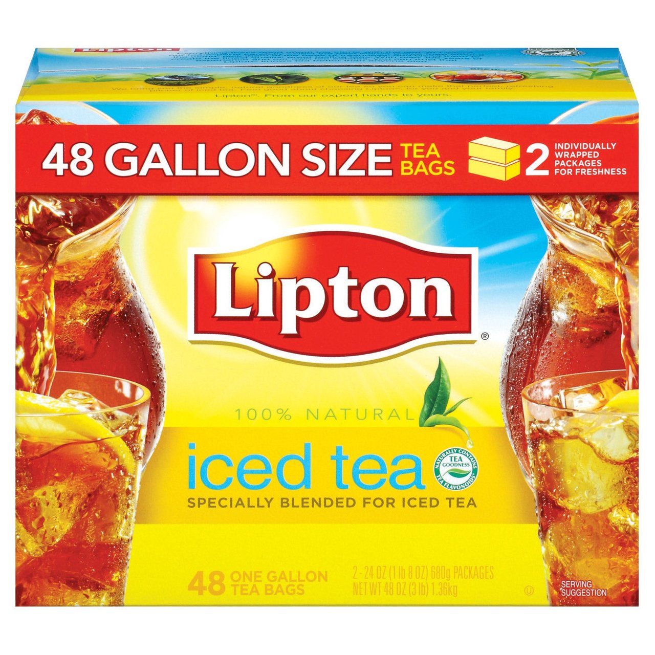 Lipton Gallon Size Tea Bags 48 CT - Image 1