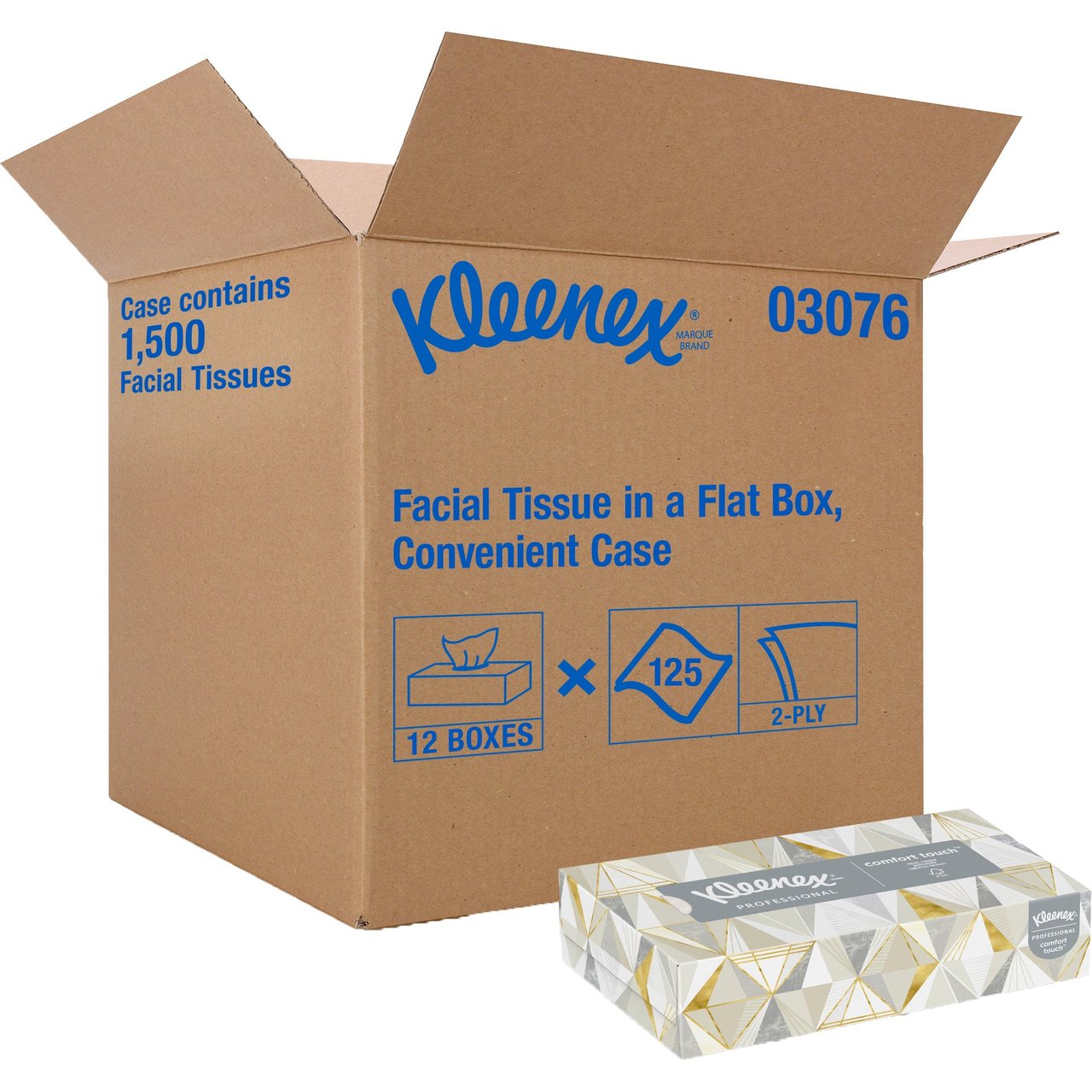 Kleenex Professional Facial Tissue Pop-Up Box, USS Item KCC03076 - Image 1
