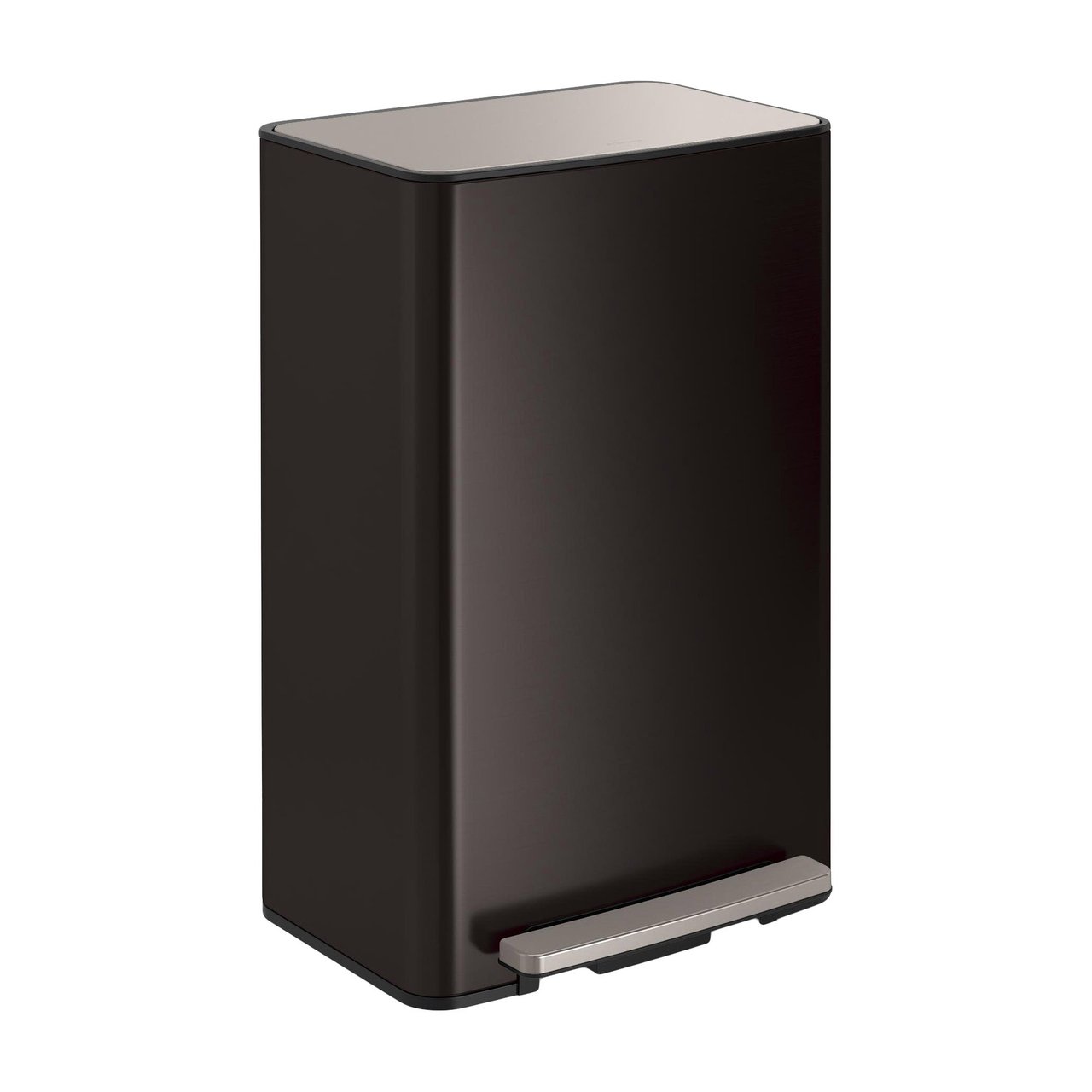 Kohler 47L Kitchen Step Can, Black Stainless Steel - Image 1