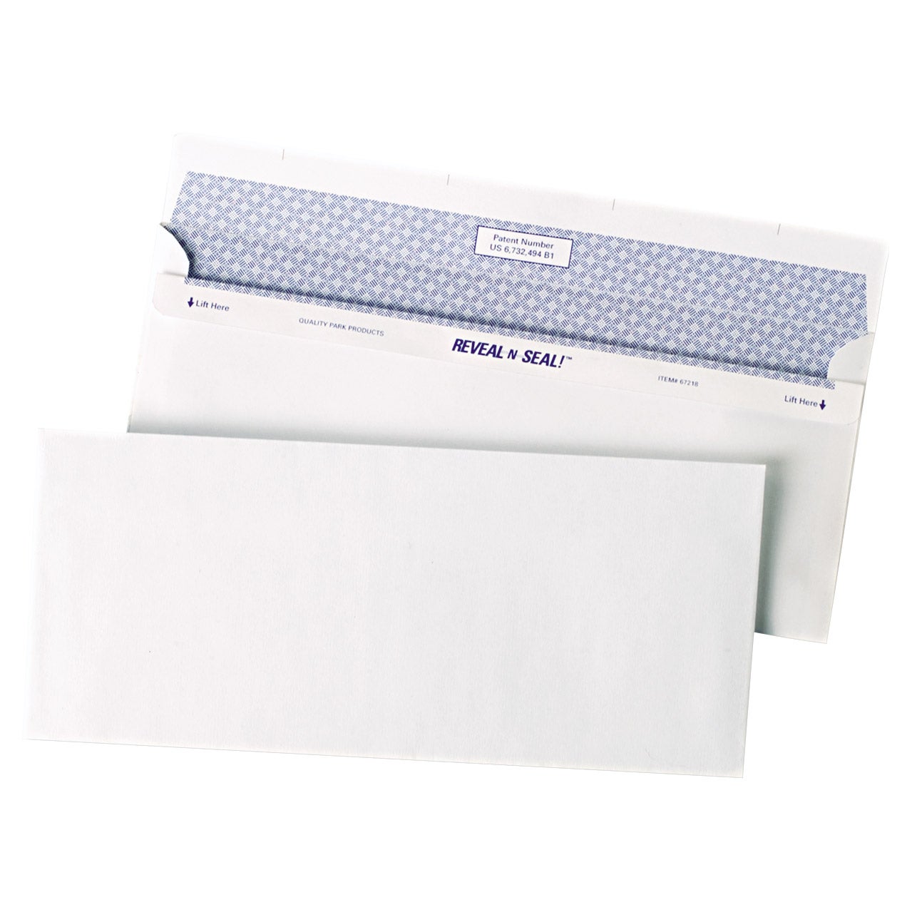 Quality Park Reveal-N-Seal #10 Business Envelopes, White, 500 Count (QUA67218) - Image 1