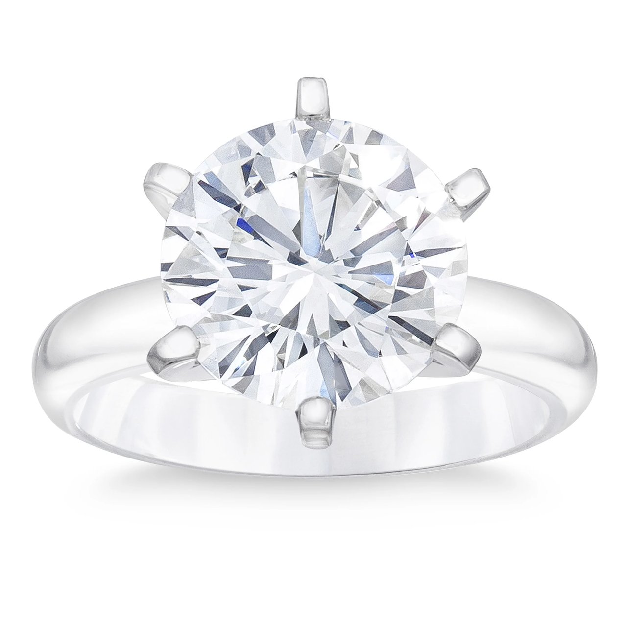 3.00 ct Round Brilliant Platinum Solitaire Ring, VS2 Clarity, I Color - Image 1