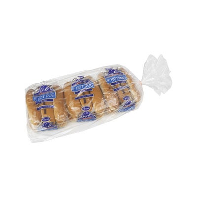 Bay City Deli Hot Dog Buns, 8", 3 Packs of 6 Count - Image 1