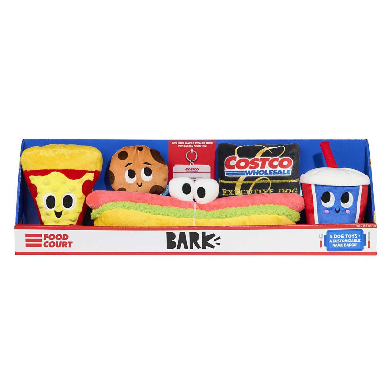 BARK Costco Food Court Dog Toy Bundle, 5-Count - Image 1