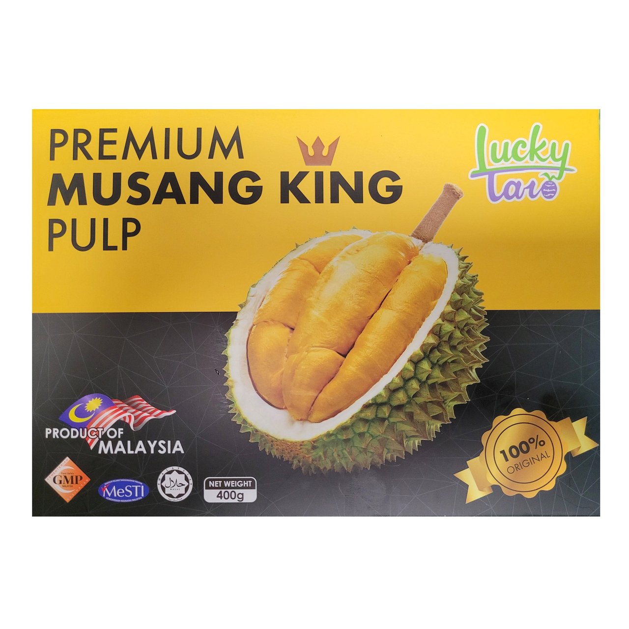 Lucky Taro Premium Musang King Durian Pulp, 14 Ounces - Image 1