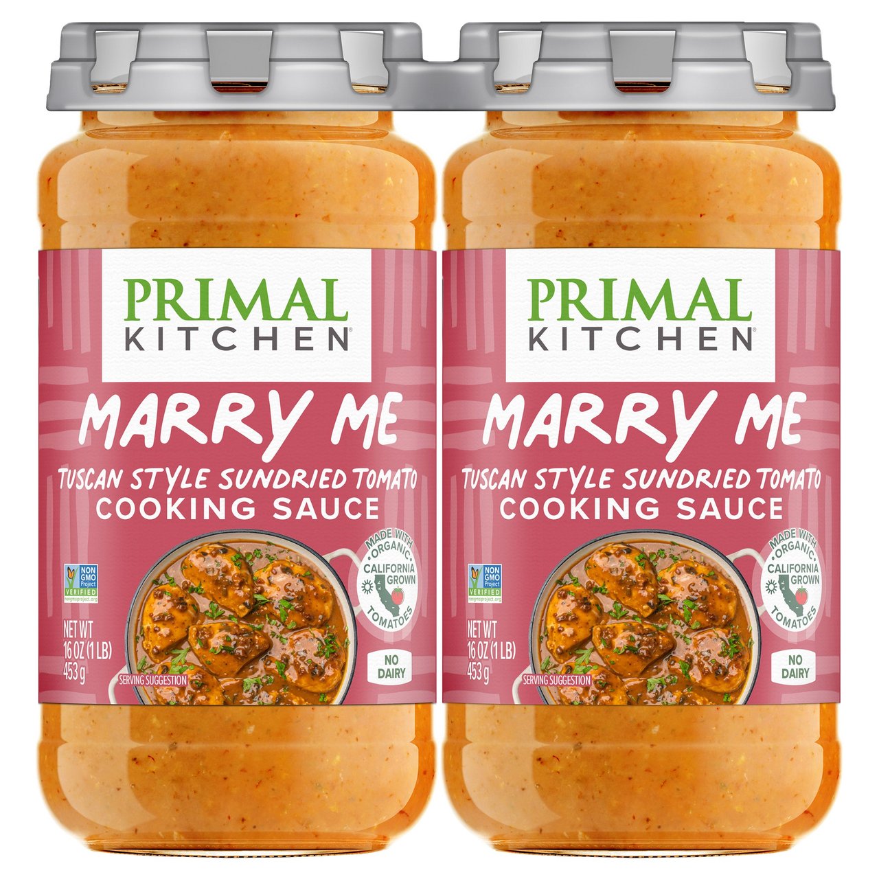 Primal Kitchen Sundried Tomato Pasta Sauce, 2-Pack 16 oz Each - Image 1