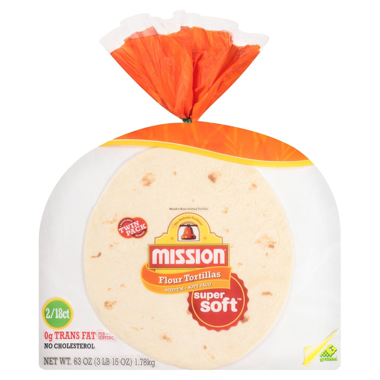 Mission 8" Flour Tortillas, 2/18 Count - Image 1