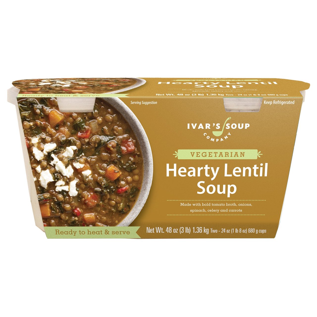 IVAR'S LENTIL SPINACH SOUP 2/24 OZ - Image 1