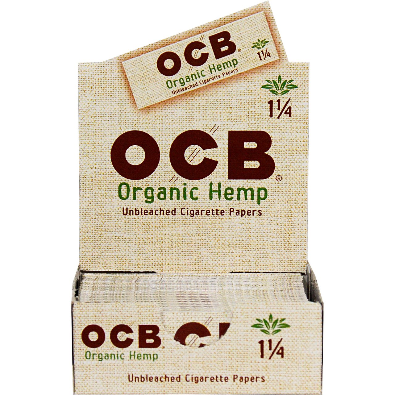 OCB Organic Unbleached Hemp Rolling Papers, 24 Count - Image 1