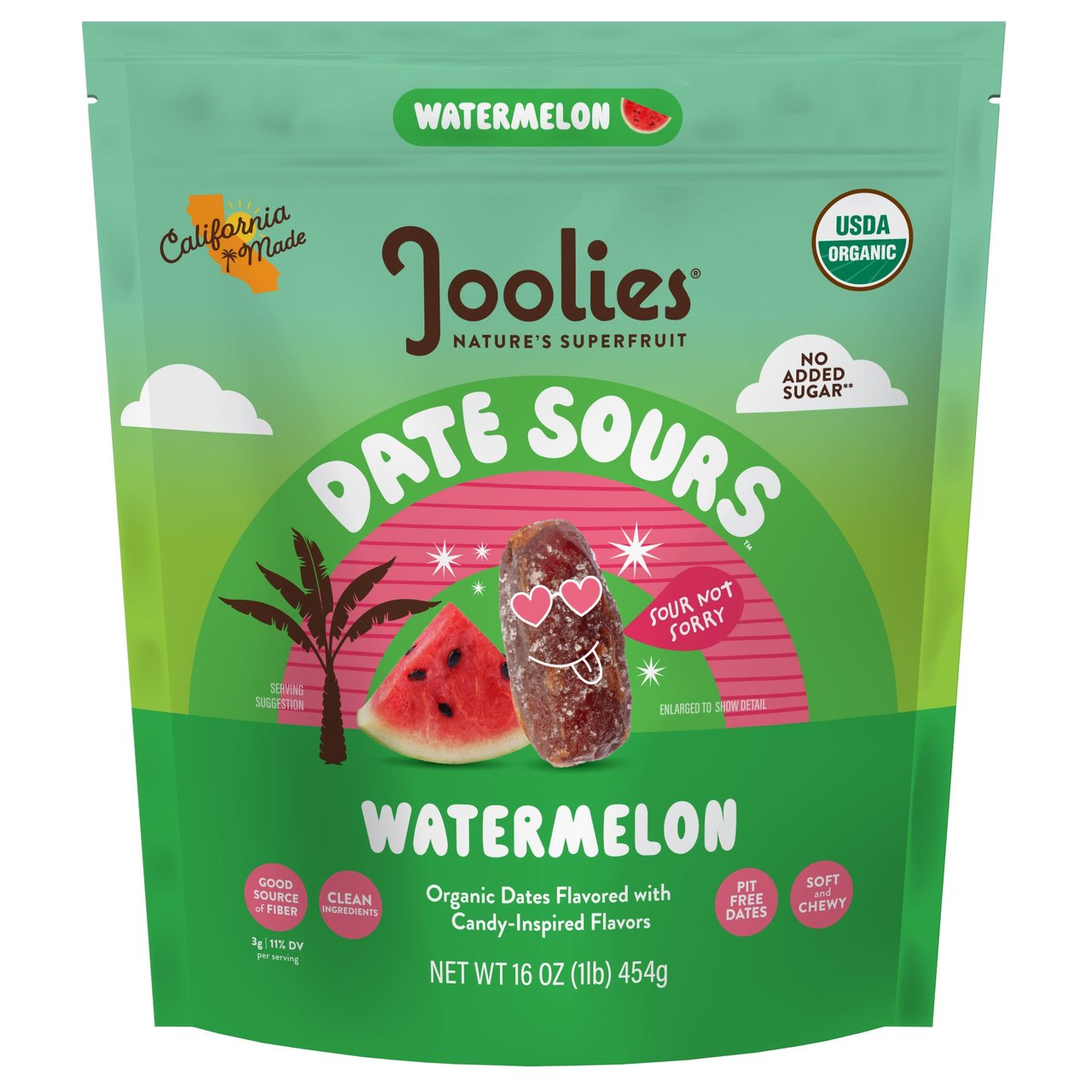 JOOLIES ORGANIC DATE SOURS WATERMELON 16 OZ - Image 1