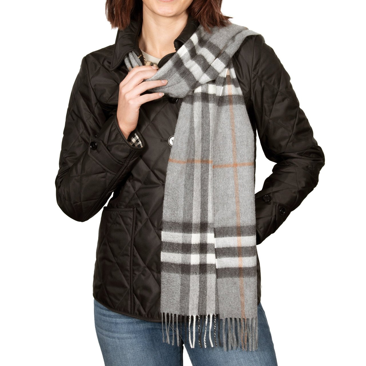Burberry Women's Check Cashmere Scarf - Image 1