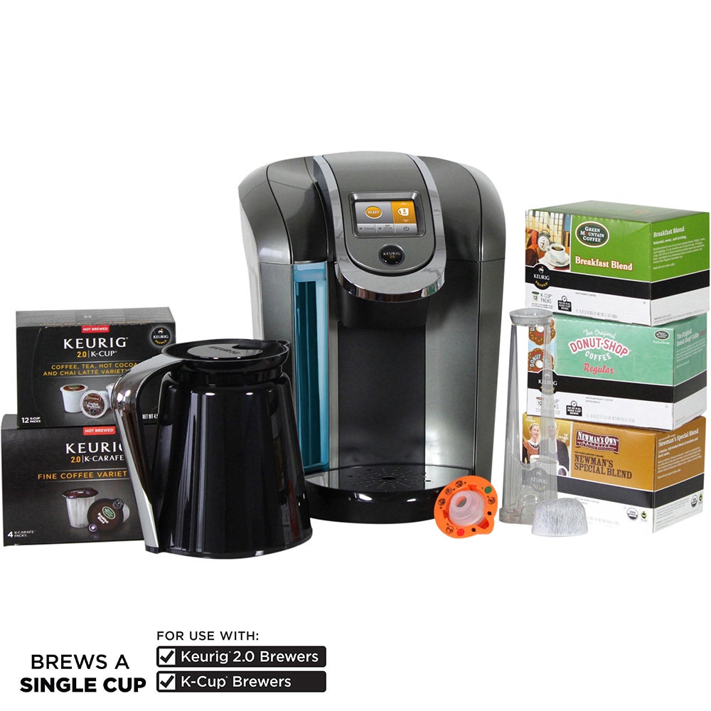 Keurig 2.0 K560 Single Serve Brewer with 48 K-Cup Pods & 4 K-Carafe Packs - Image 1