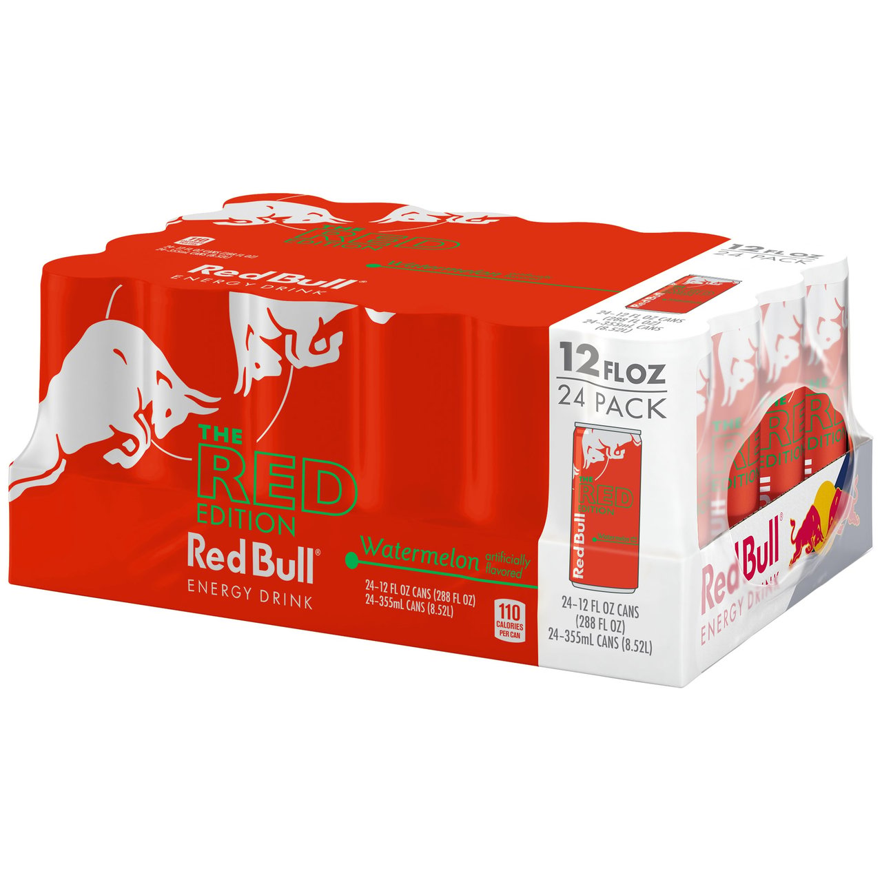 Red Bull Red Edition Watermelon Energy Drink, 24/12 fl oz - Image 1