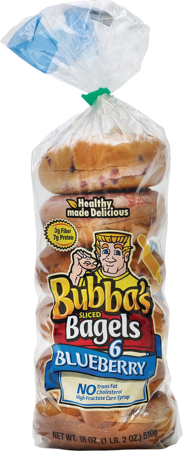 Bubba's Blueberry Bagels, 6 Count, Sliced