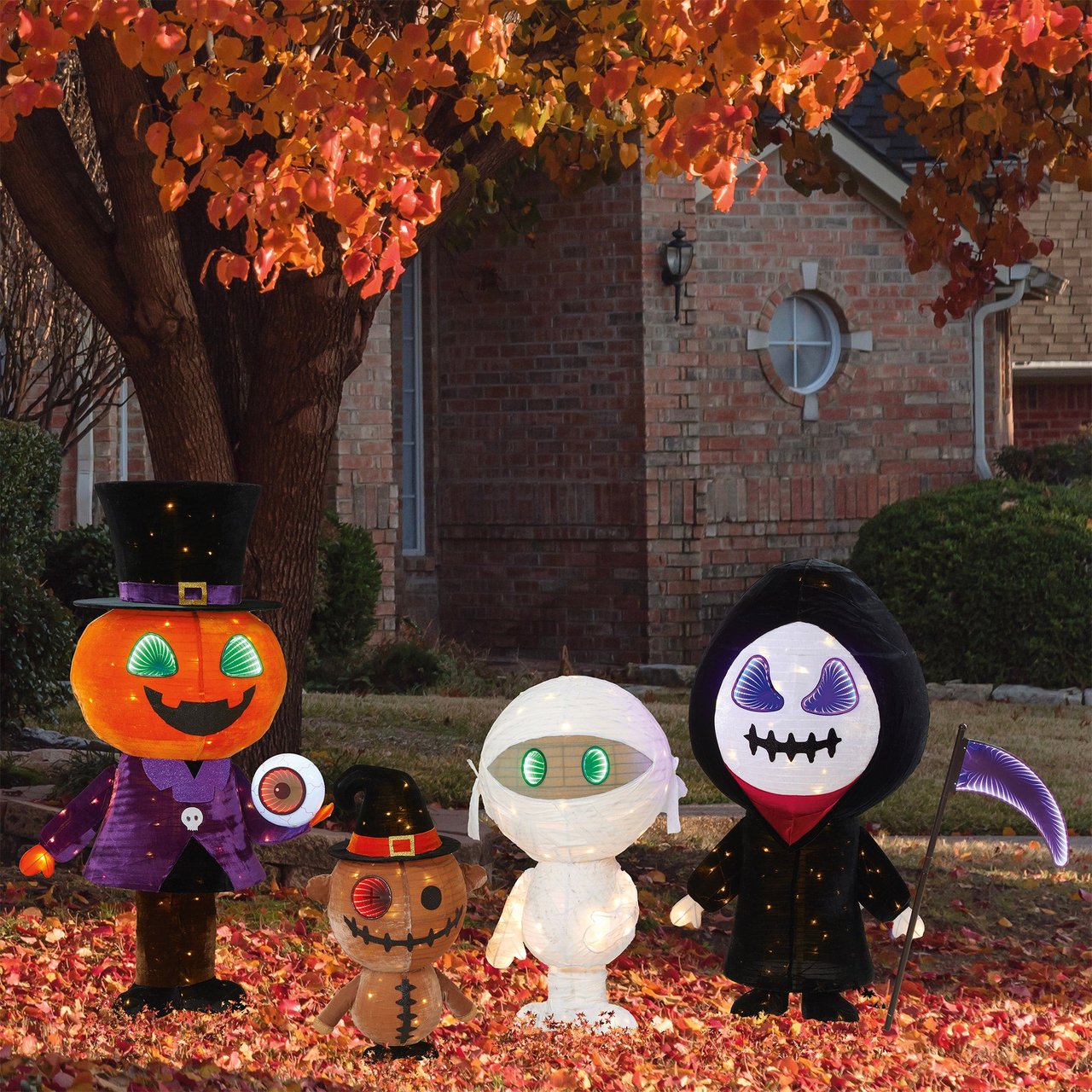 LED Pop-Up Halloween Friends, Set of 4 - Image 1