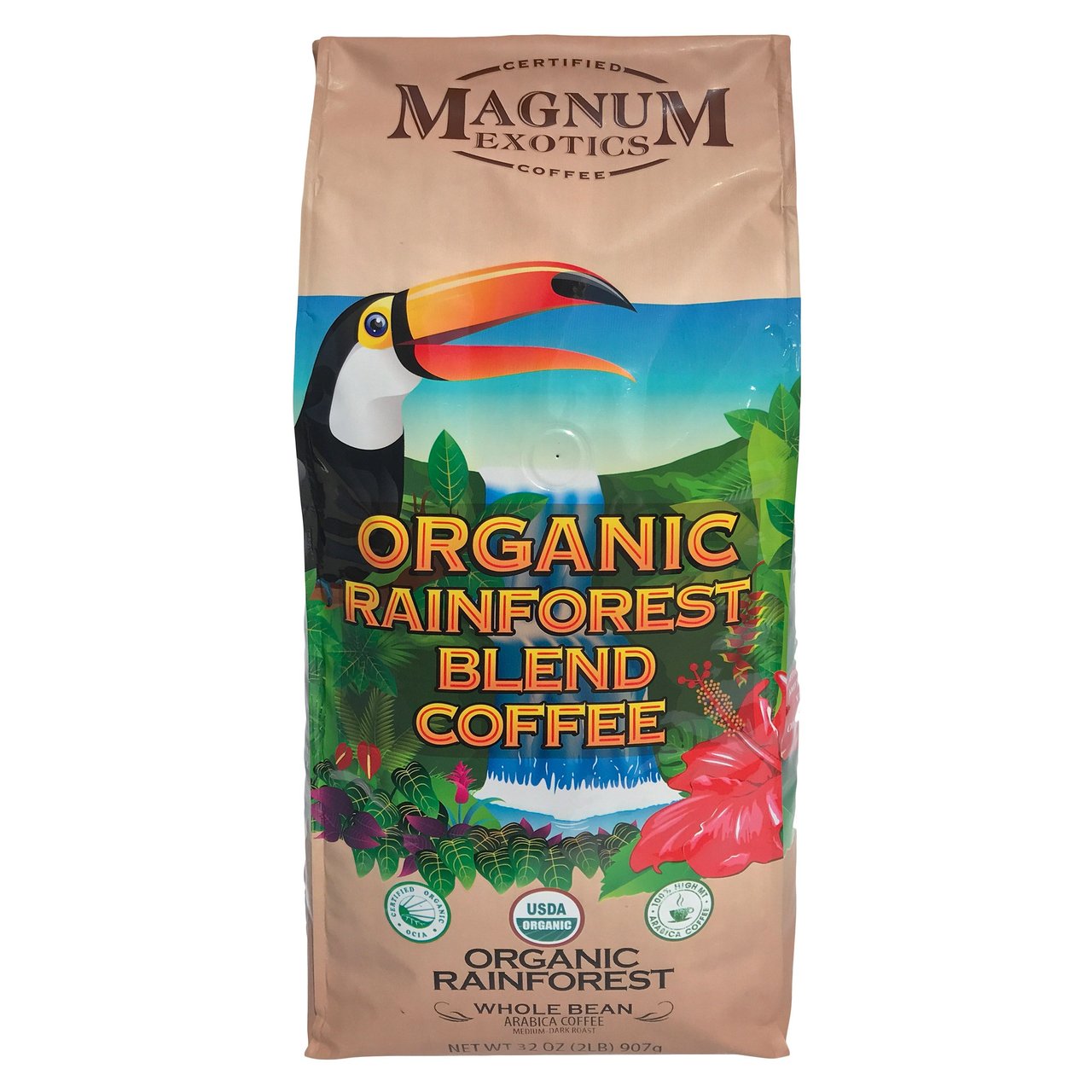 MAGNUM COFFEE ORG RAINFOREST BLEND 2LB BAG - Image 1