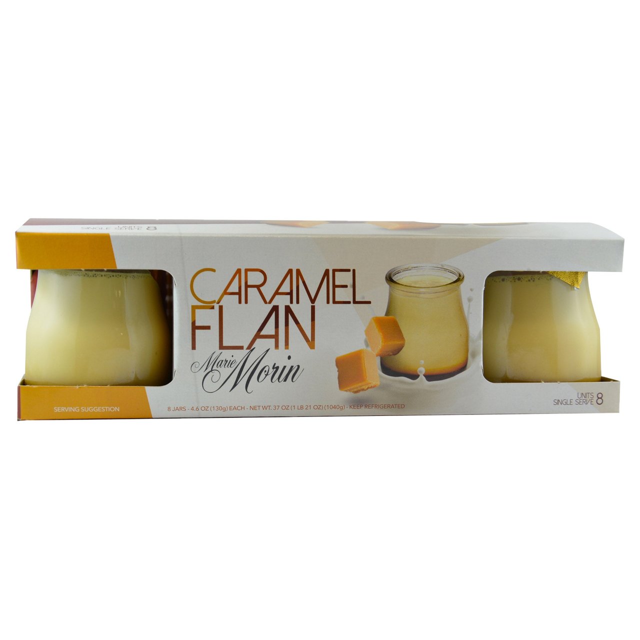 Marie Morin Caramel Flan 8/4.6 Ounce Cups - Image 1