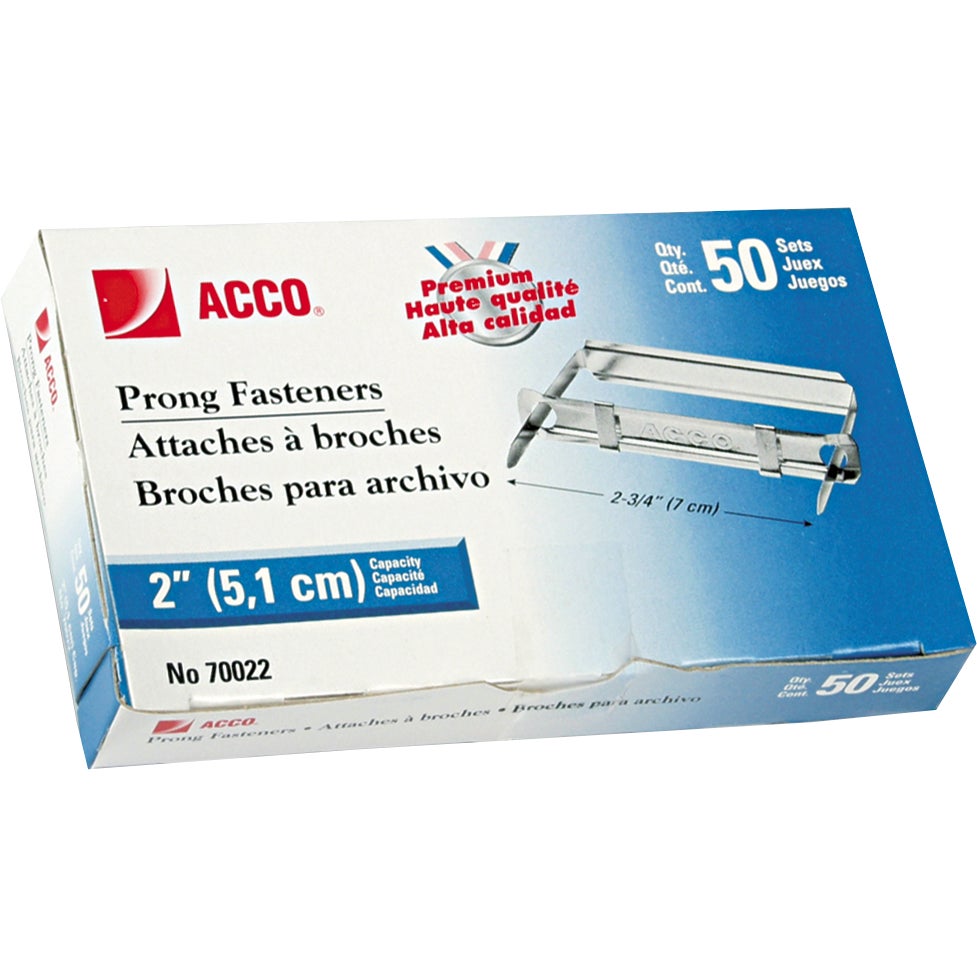 ACCO 150 Fasteners 2-Piece Fastener Set ACC70022KT, 2" Capacity, 3 Count