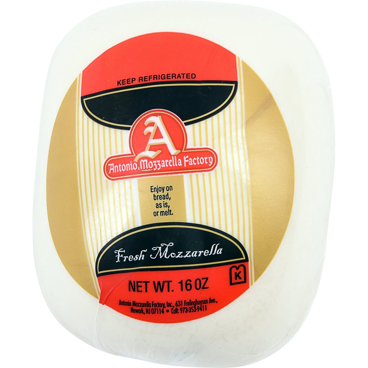 Antonio Fresh Mozzarella Ball 16 oz (1 lb) - Image 1