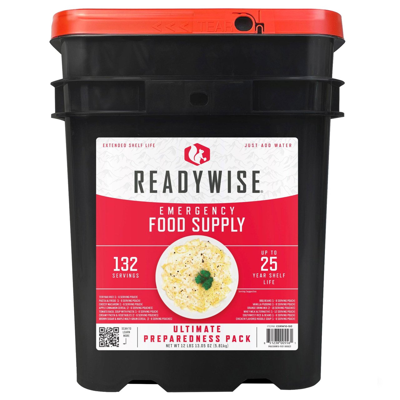 ReadyWise Emergency Food Supply 132 Servings - Image 1