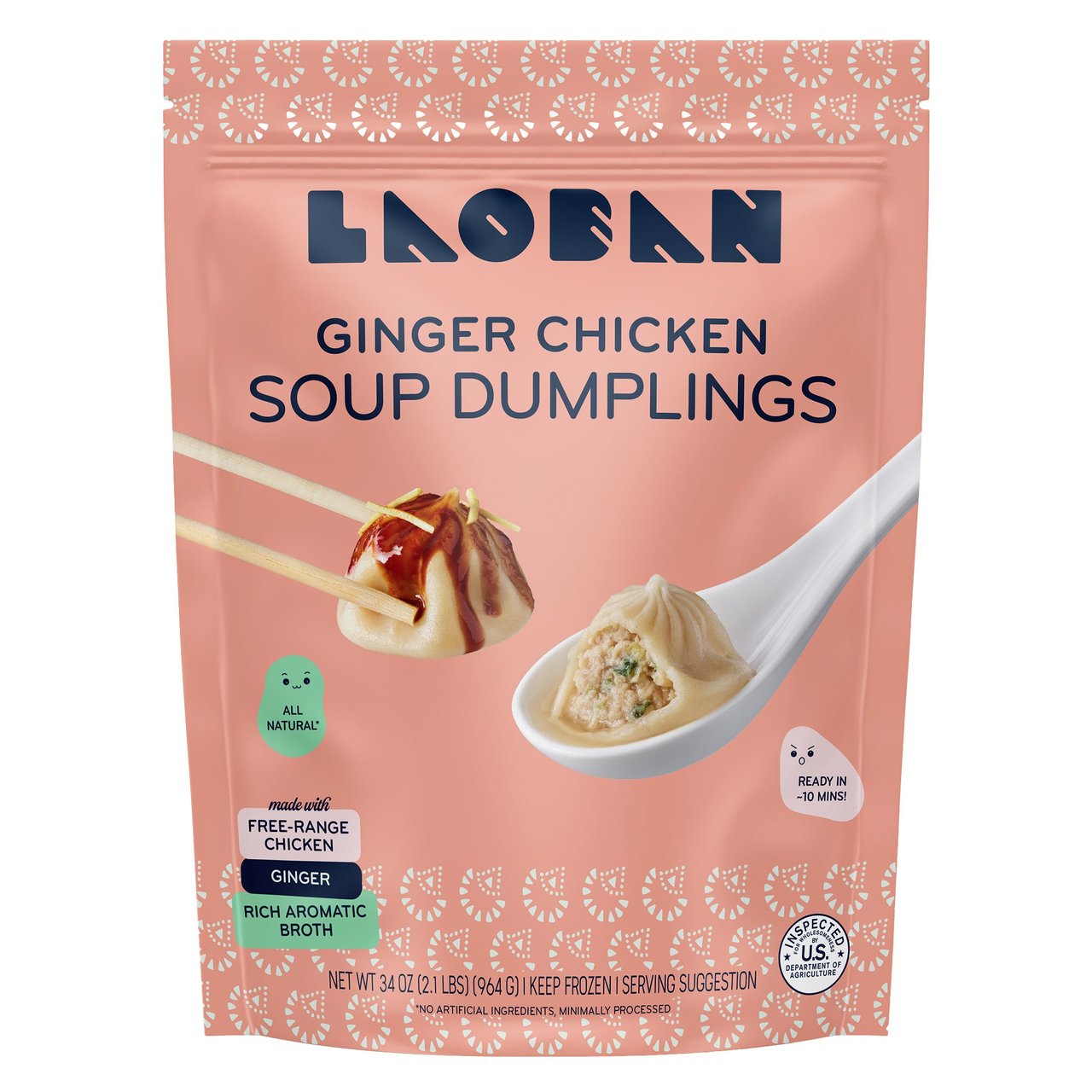 Laoban Ginger Chicken Soup Dumplings, 34 oz - Image 1