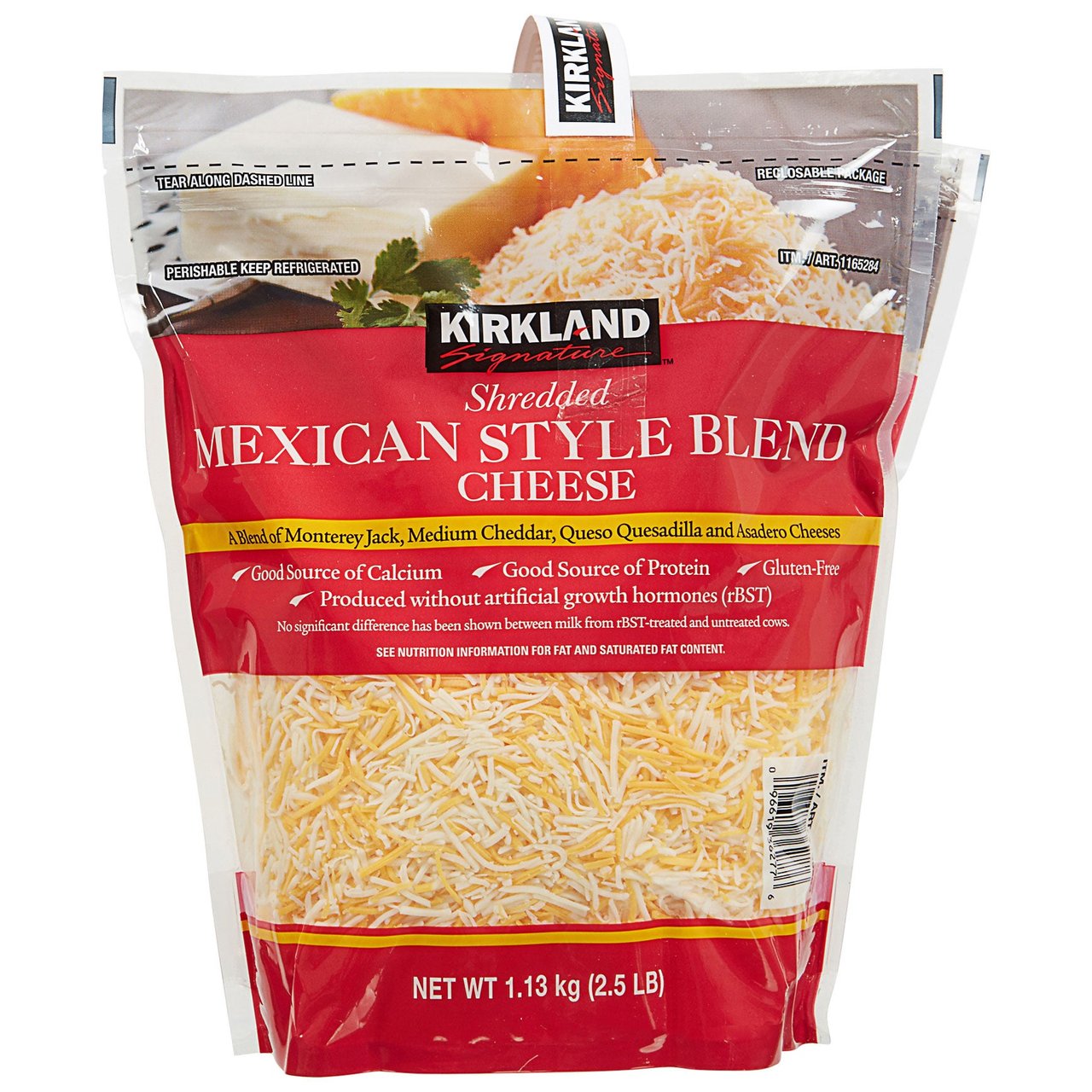 Kirkland Signature Mexican Blend Shredded Cheese, 2 x 2.5 lbs (5 lbs Total)