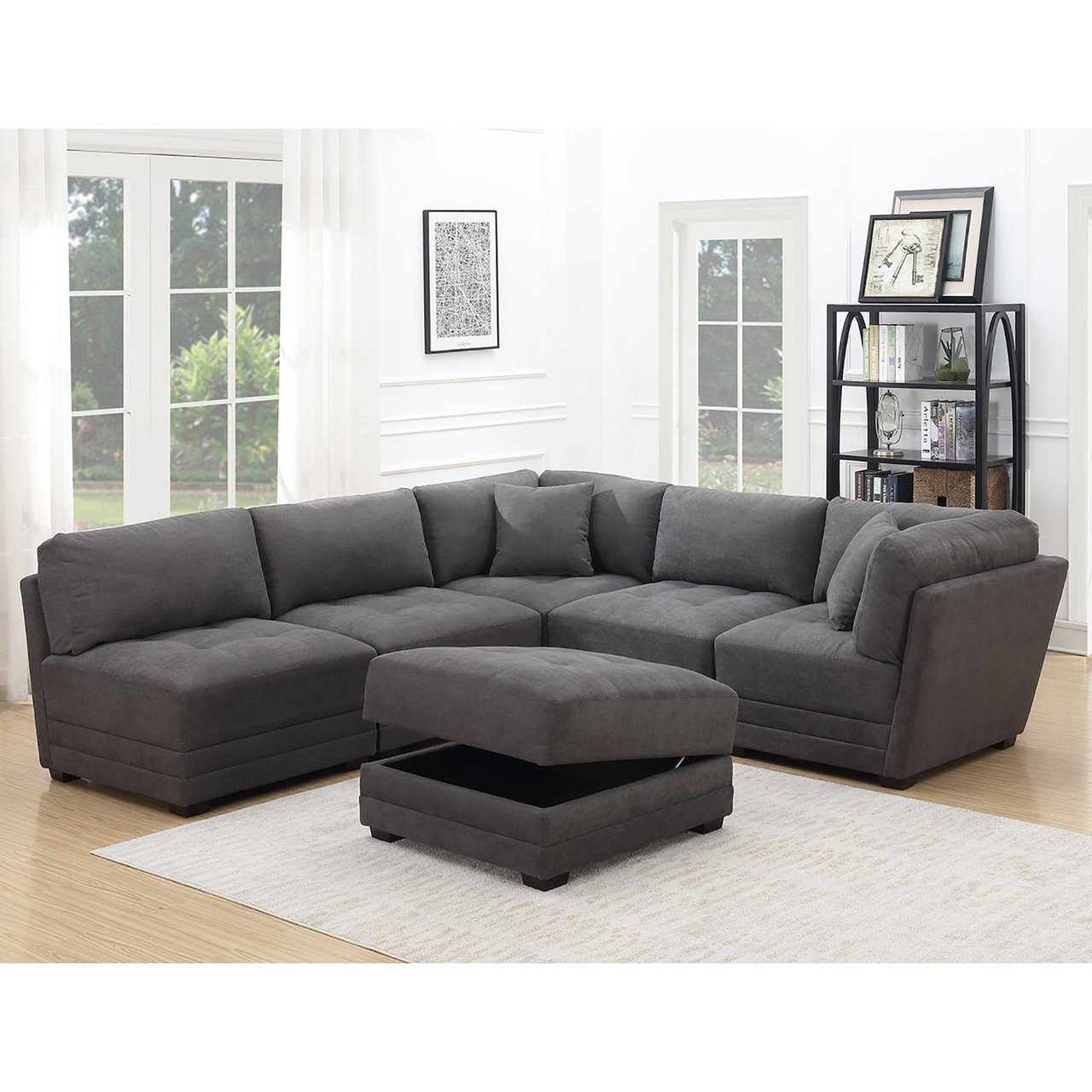 Ervin 6-Piece Fabric Modular Sectional - Image 1