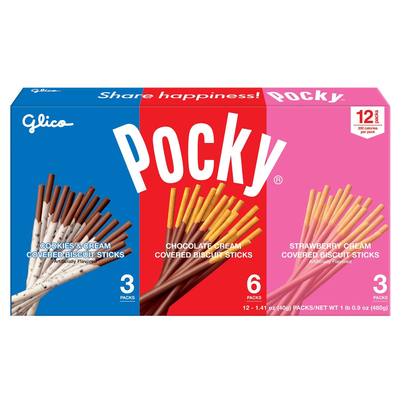 Pocky Variety Pack 12 Count Box - Image 1