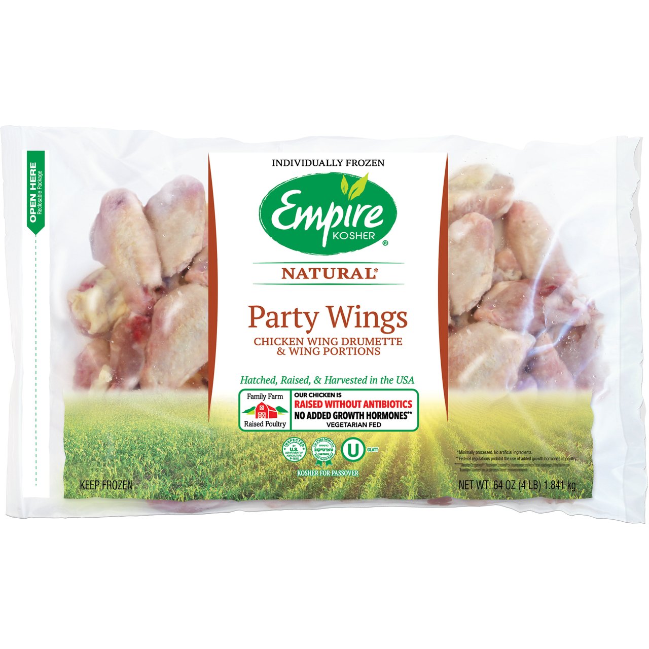 Empire Kosher Chicken Wings 4 Pounds - Image 1