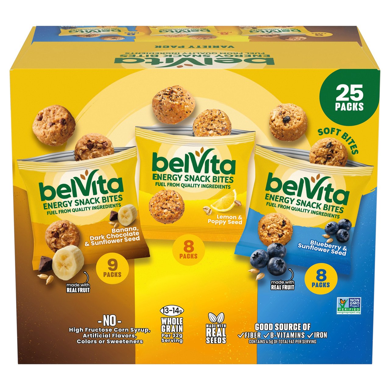 belVita Energy Bites Three Flavor Variety 25 Count - Image 1