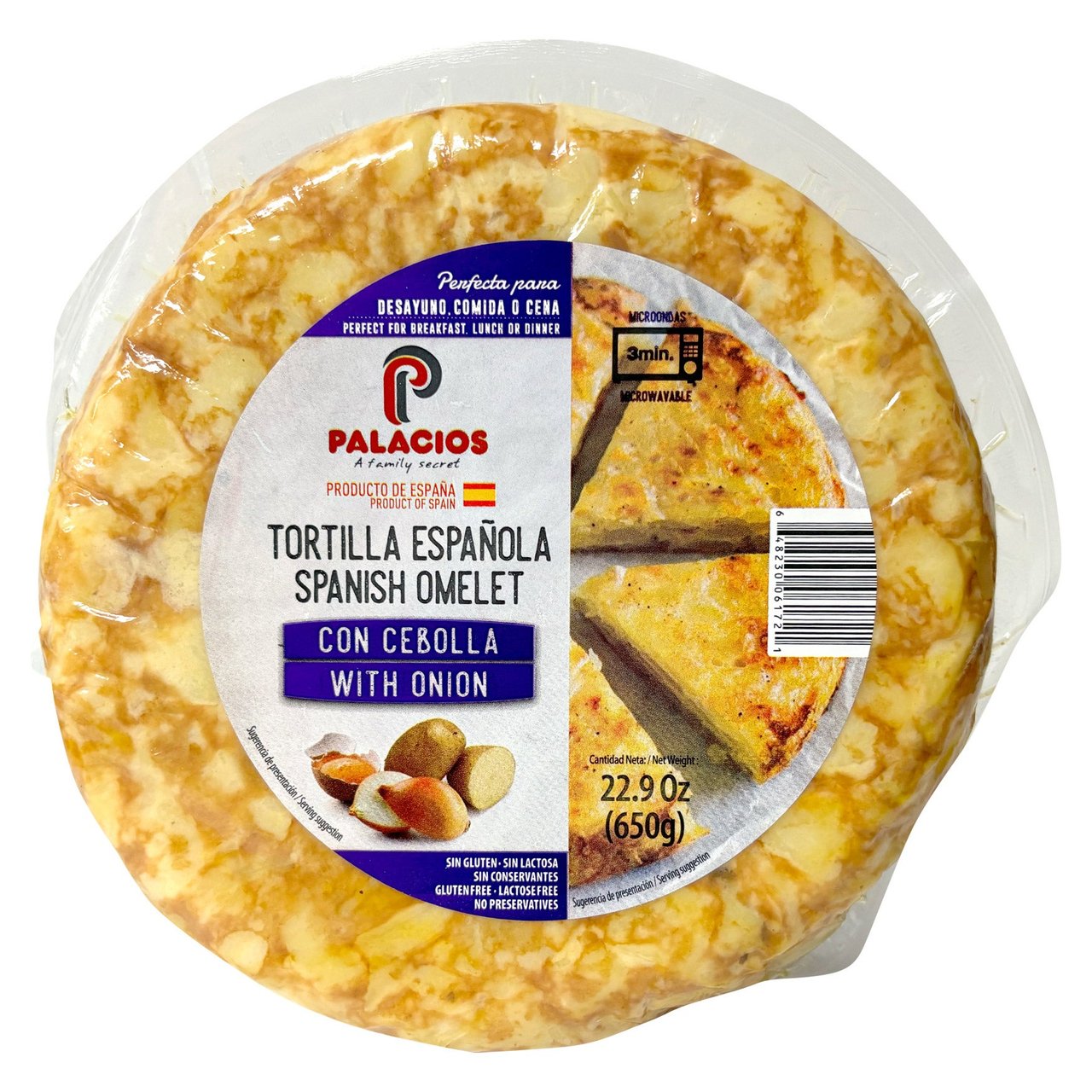 Palacios Spanish Onion Tortilla 22.9oz (1.43lb) - Image 1