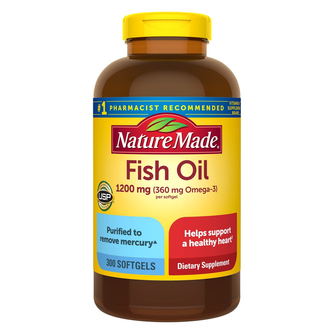 Nature Made Fish Oil 1200mg, 300 Count - Image 1