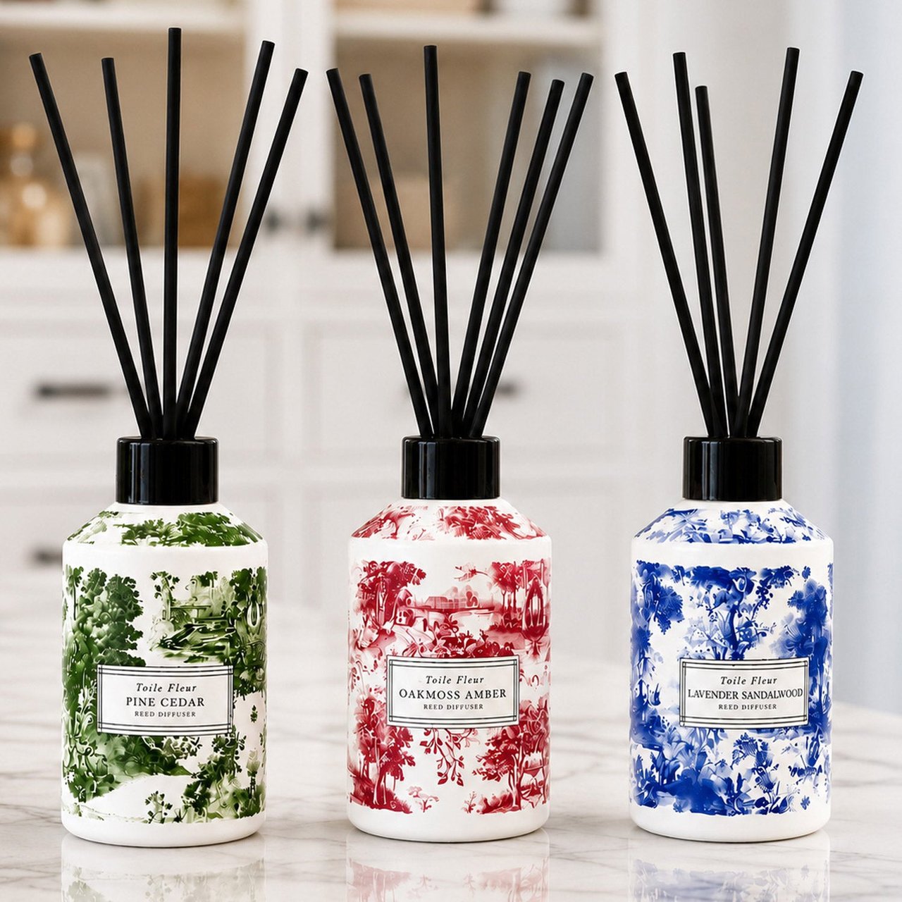 HOME & BODY 3 GLASS REED DIFFUSERS - Image 1