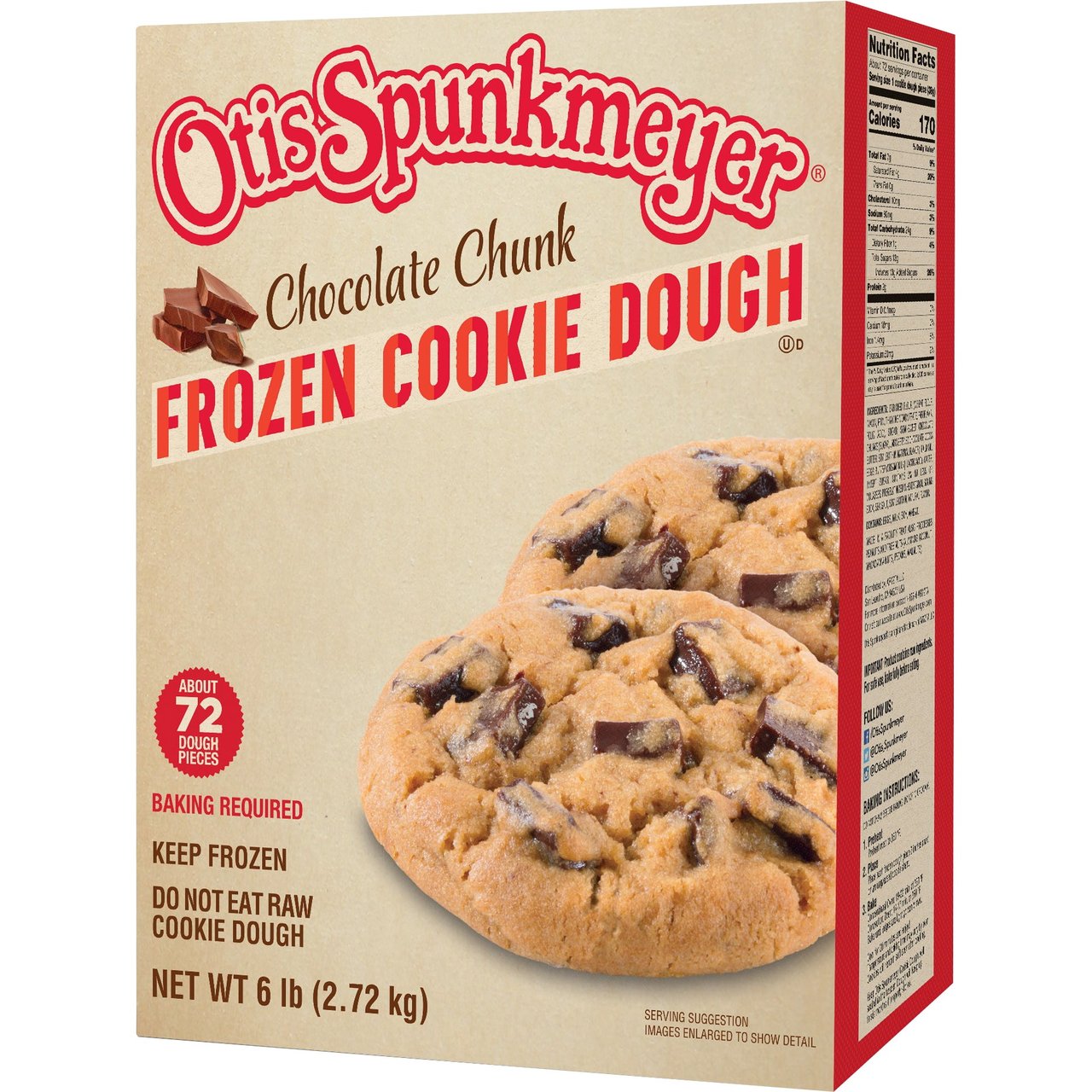 Otis Spunkmeyer Chocolate Chunk Cookies 72 CT (6 lb) - Image 1