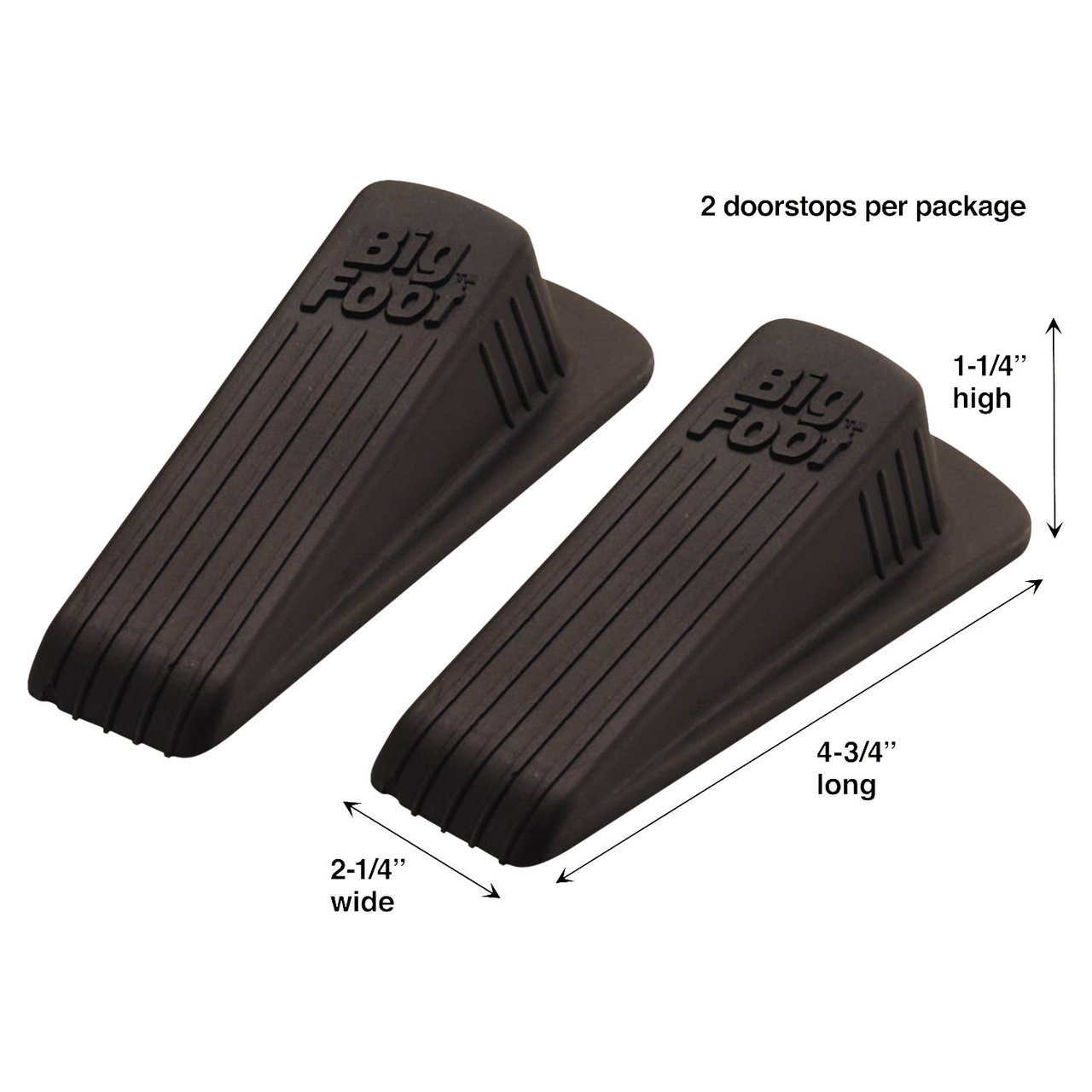 Master Big Foot Doorstop, Brown, 2 Pack - Image 1