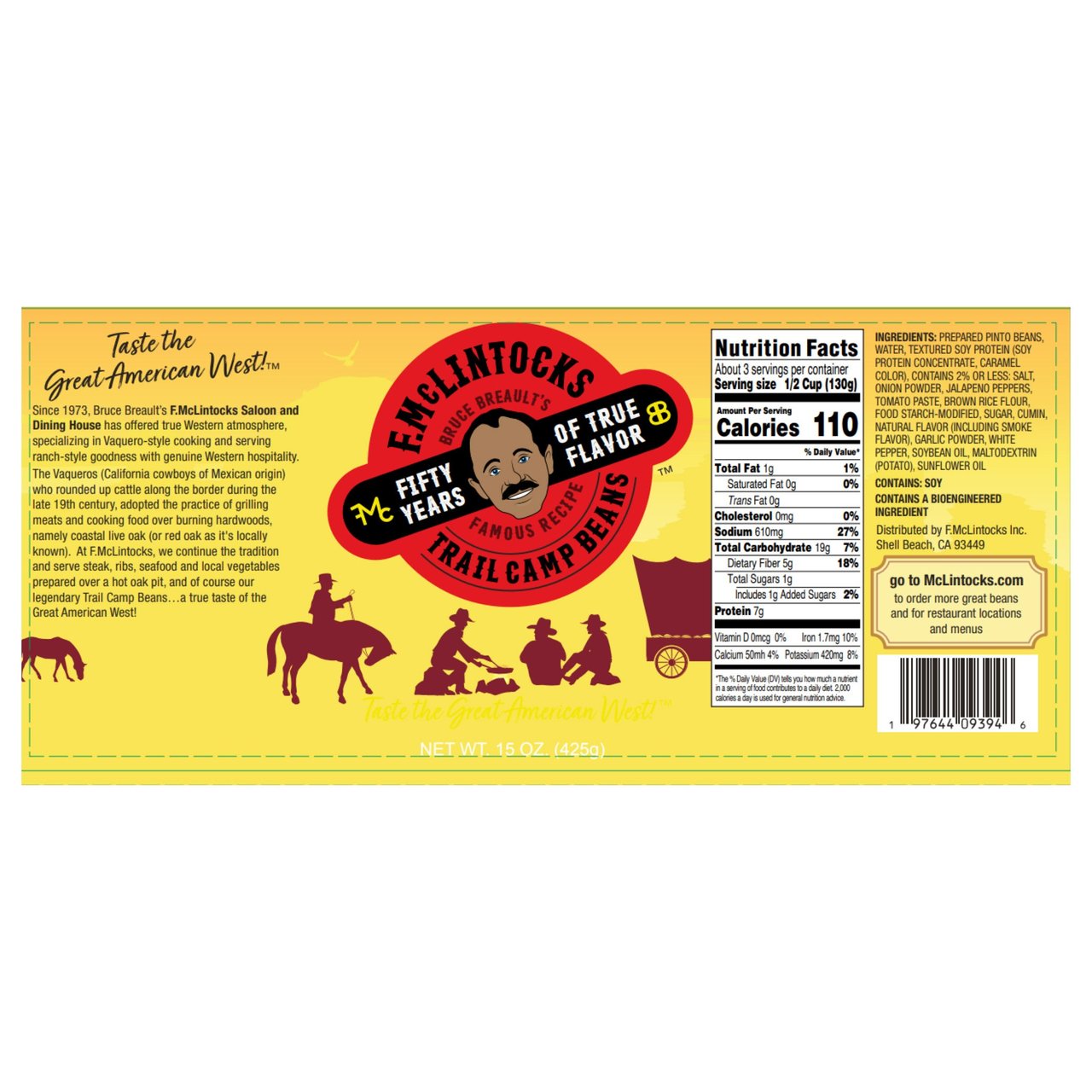 McLintocks Trail Camp Beans, 12-Pack 15 oz Cans