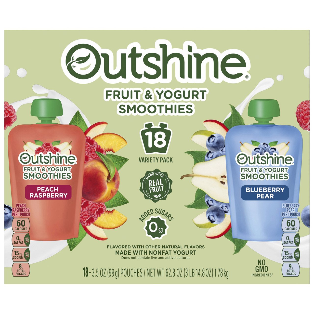 Outshine Fruit & Yogurt Smoothie Pouches, 18 ct / 3.5 oz - Image 1