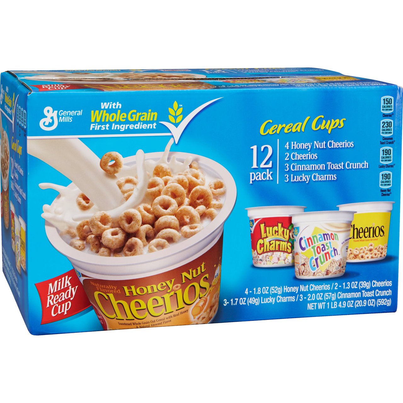 General Mills Cereal Cup Variety Pack, 12 Count - Image 1